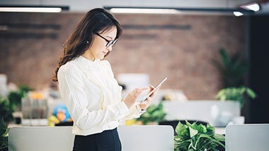 office woman using ipad office woman using ipad