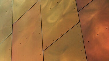 Brassy copper panels